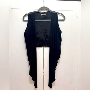 Black Faux Leather Vest